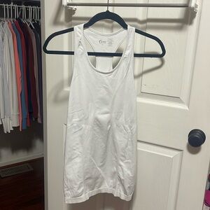 White Zyia athletic tank